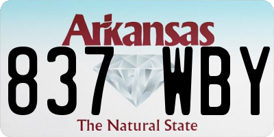 AR license plate 837WBY