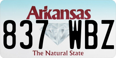 AR license plate 837WBZ