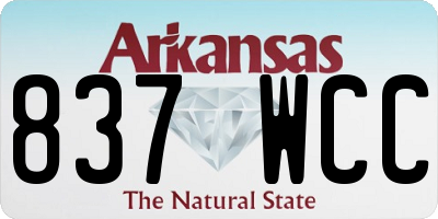 AR license plate 837WCC