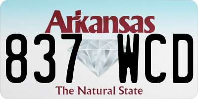 AR license plate 837WCD