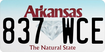 AR license plate 837WCE