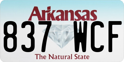 AR license plate 837WCF