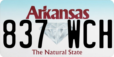 AR license plate 837WCH