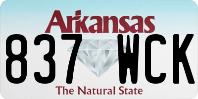 AR license plate 837WCK