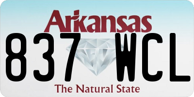 AR license plate 837WCL