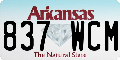 AR license plate 837WCM