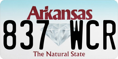AR license plate 837WCR