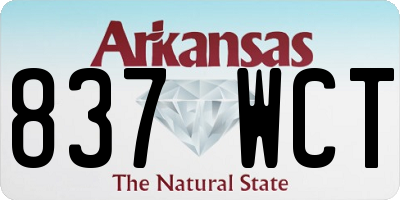 AR license plate 837WCT