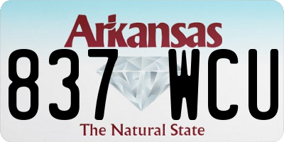 AR license plate 837WCU