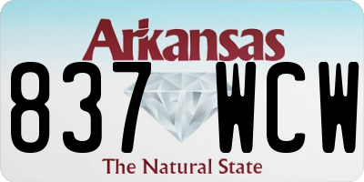 AR license plate 837WCW