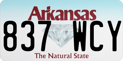 AR license plate 837WCY