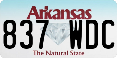 AR license plate 837WDC