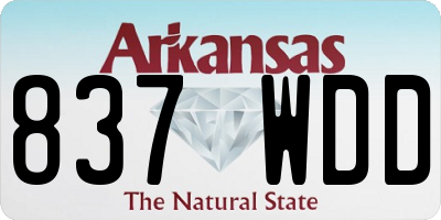 AR license plate 837WDD