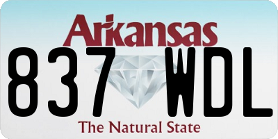 AR license plate 837WDL
