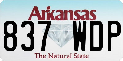 AR license plate 837WDP