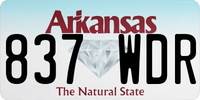 AR license plate 837WDR