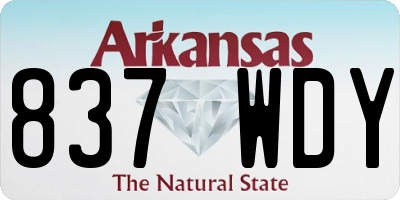 AR license plate 837WDY
