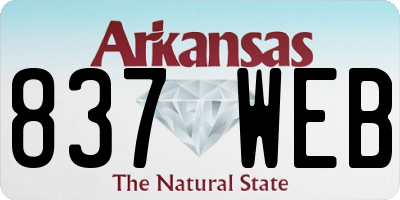 AR license plate 837WEB