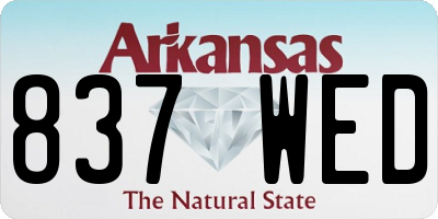 AR license plate 837WED