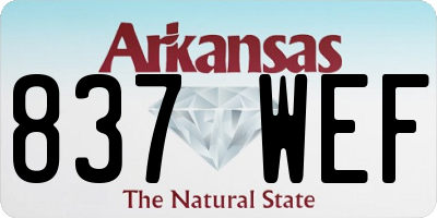AR license plate 837WEF