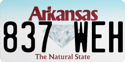 AR license plate 837WEH