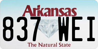 AR license plate 837WEI