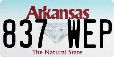 AR license plate 837WEP