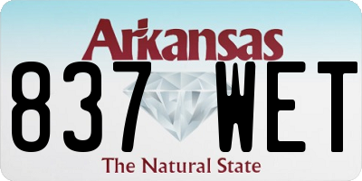 AR license plate 837WET