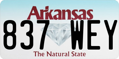 AR license plate 837WEY