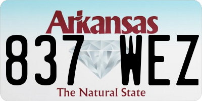 AR license plate 837WEZ