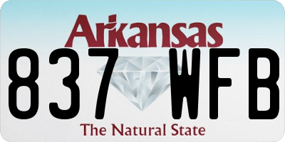 AR license plate 837WFB