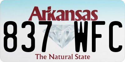 AR license plate 837WFC