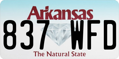 AR license plate 837WFD