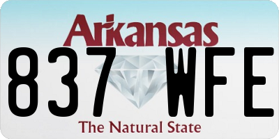 AR license plate 837WFE