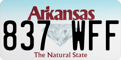 AR license plate 837WFF