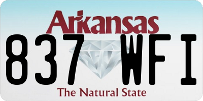 AR license plate 837WFI