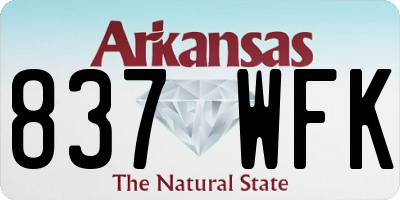 AR license plate 837WFK