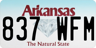 AR license plate 837WFM