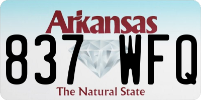 AR license plate 837WFQ