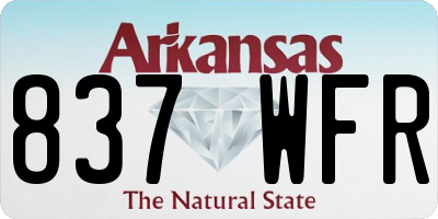 AR license plate 837WFR