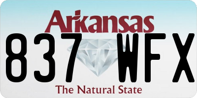 AR license plate 837WFX