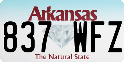AR license plate 837WFZ