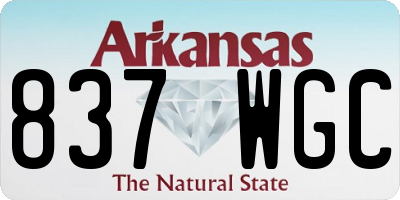 AR license plate 837WGC