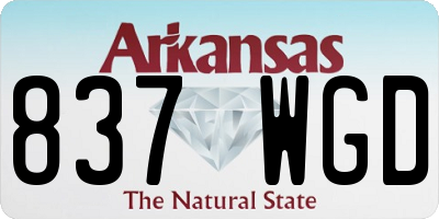 AR license plate 837WGD