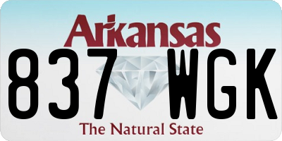 AR license plate 837WGK