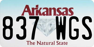 AR license plate 837WGS