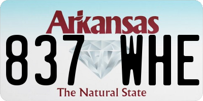 AR license plate 837WHE