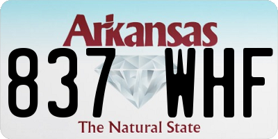AR license plate 837WHF