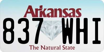 AR license plate 837WHI