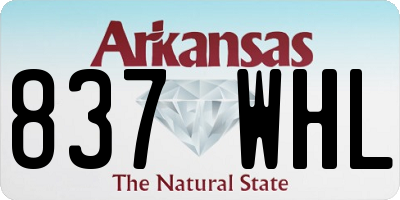 AR license plate 837WHL